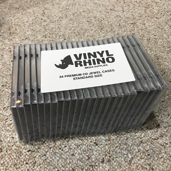 24 Brand New CD Jewel Cases Standard Size (Vinyl Rhino brand) - Picture 6 of 6